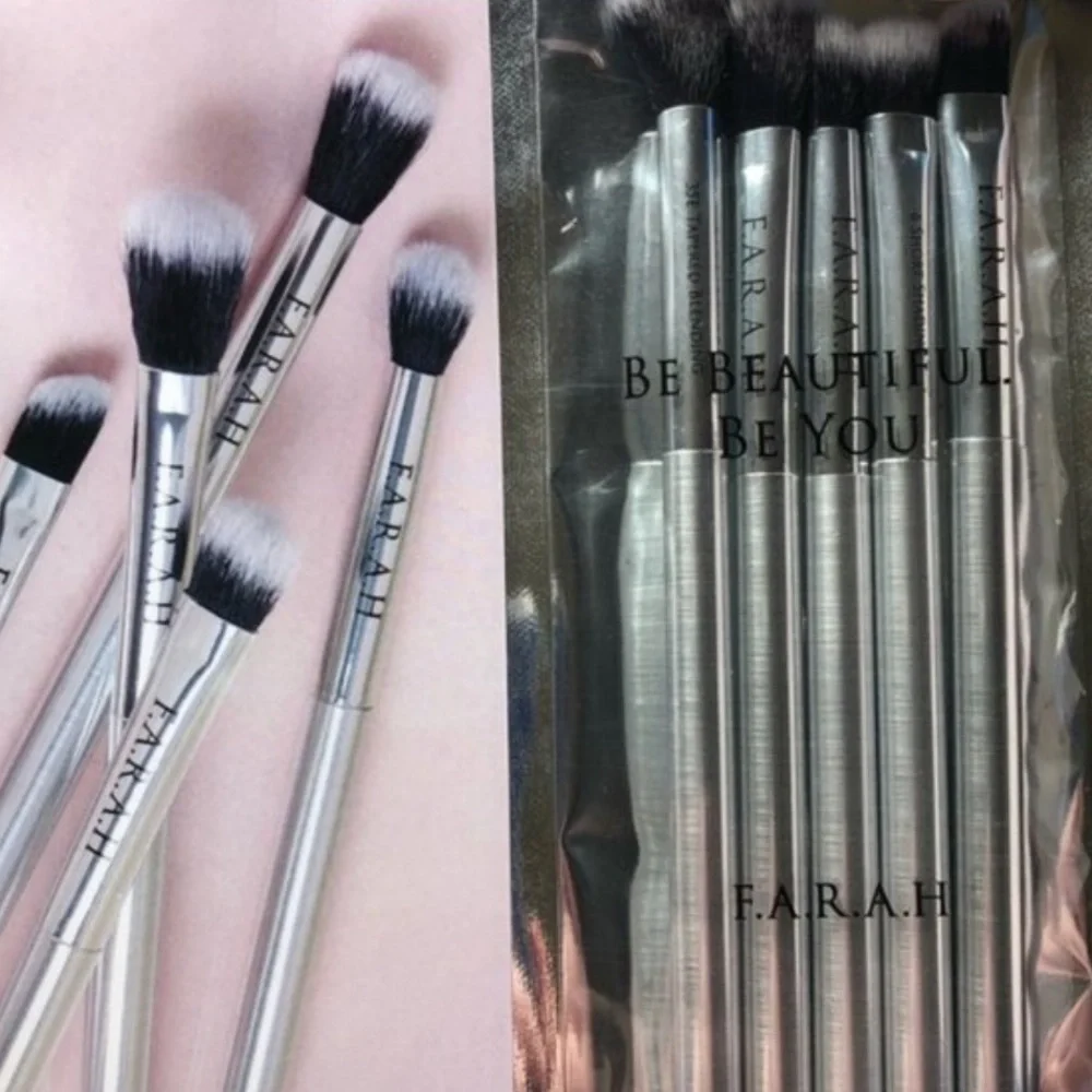 FARAH Be You Be Beautiful 5pc Sealed Silver Wand Brushes NWT SuperSoft Brushes